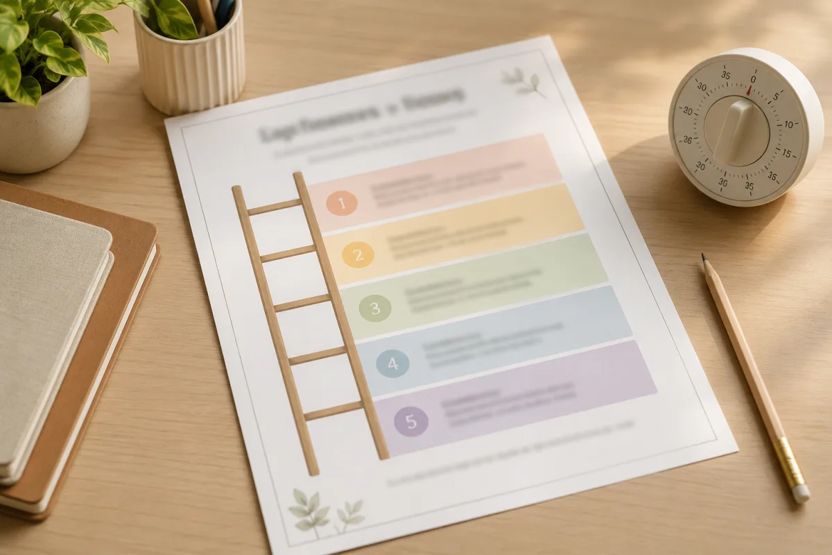 Confidence ladder worksheet