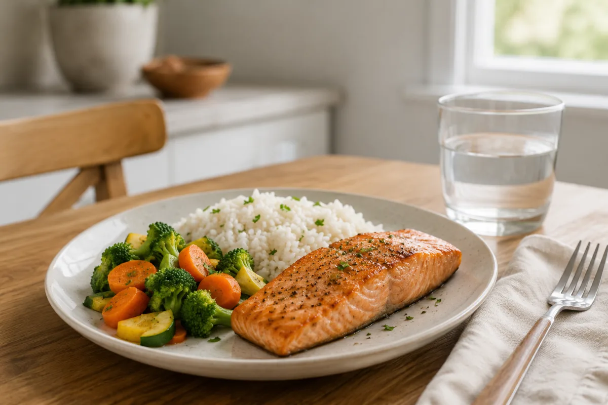 Low mercury fish pregnancy meal