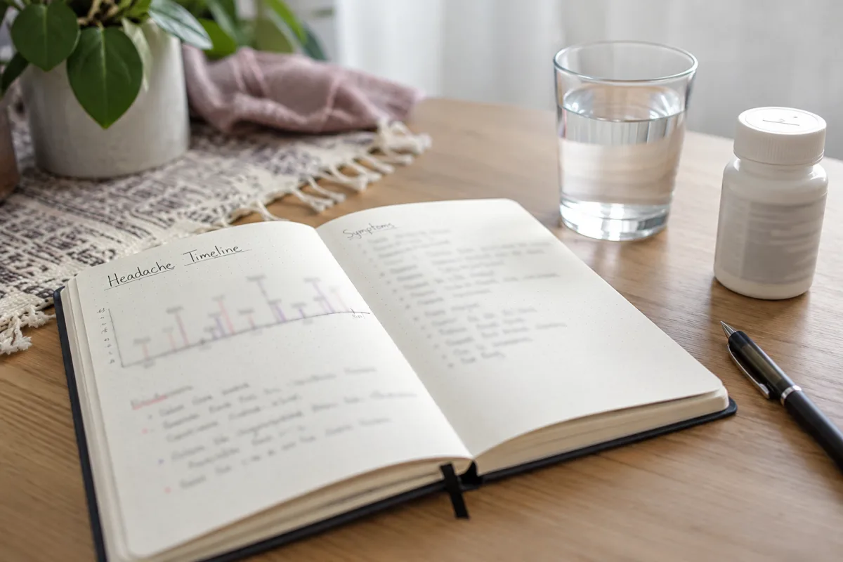 Headache symptom timeline for possible brain tumor evaluation