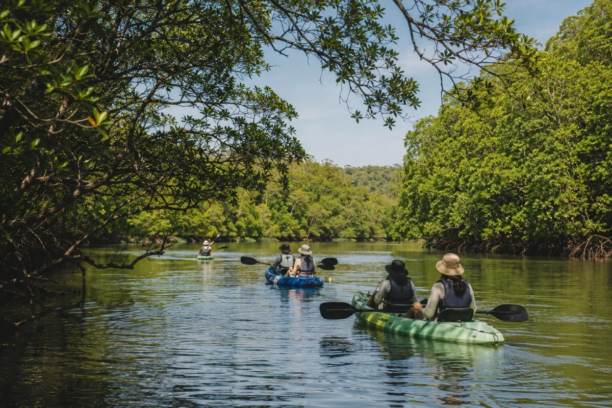 Quiet kayak tour on the Orange River near Fort Myers