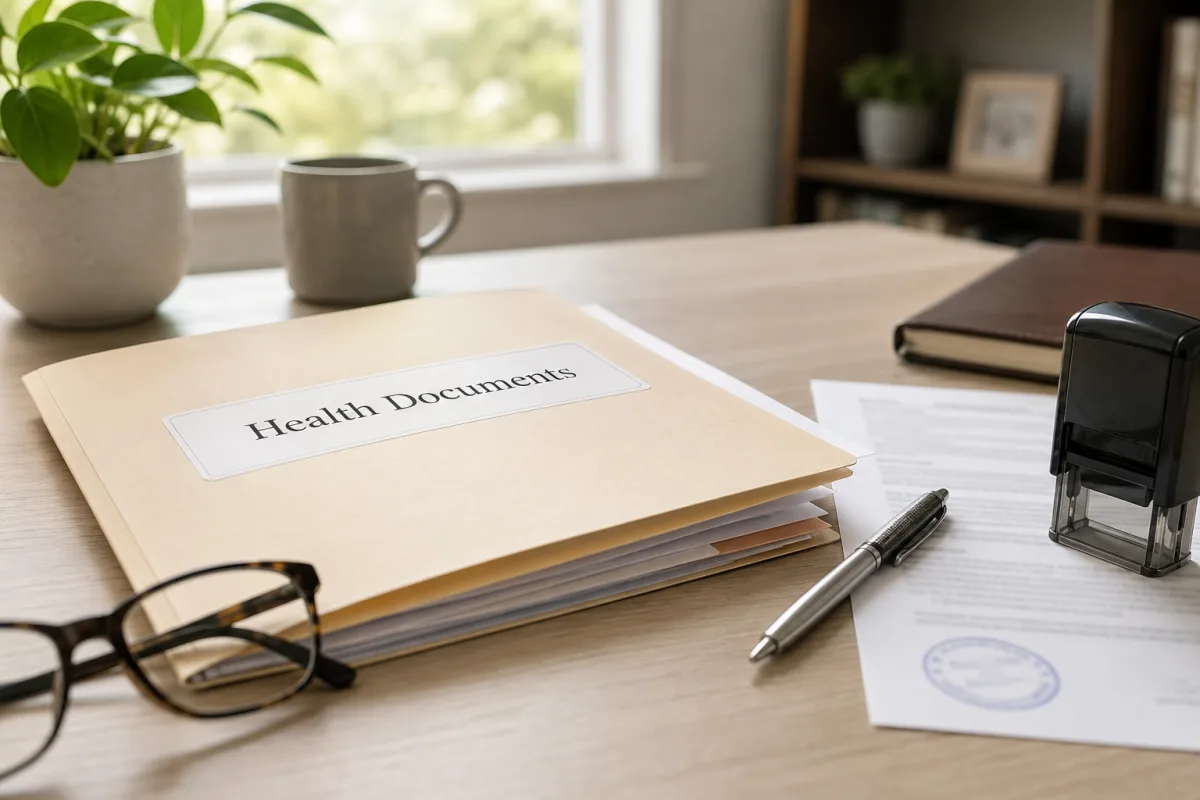 Signed health care proxy stored safely