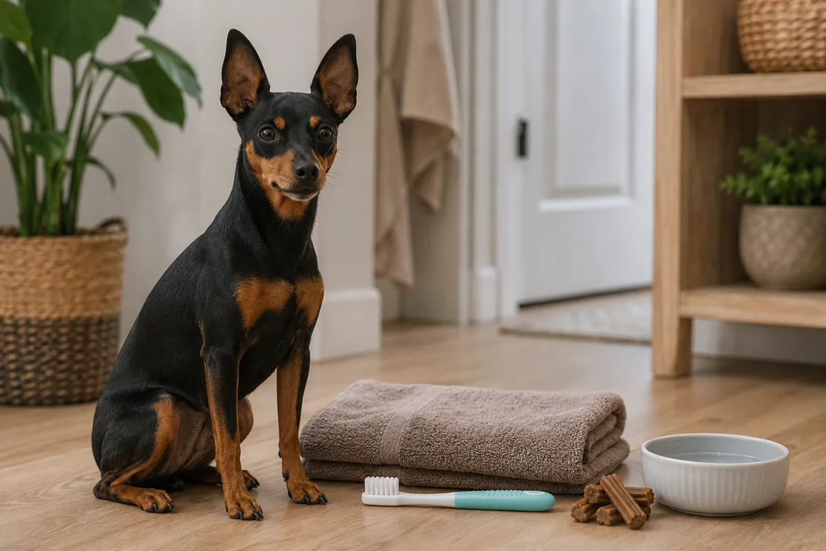 Miniature Pinscher dental care tools for small dogs