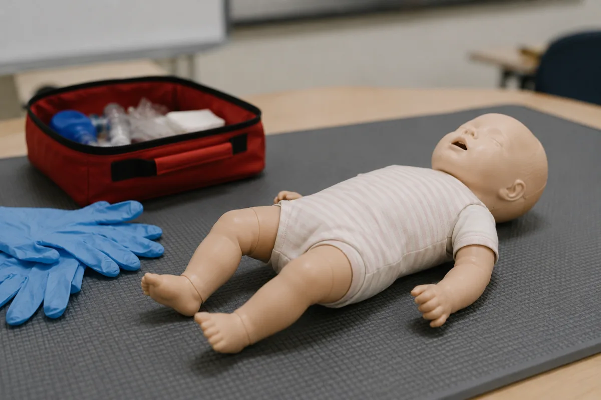 Infant first aid practice supplies