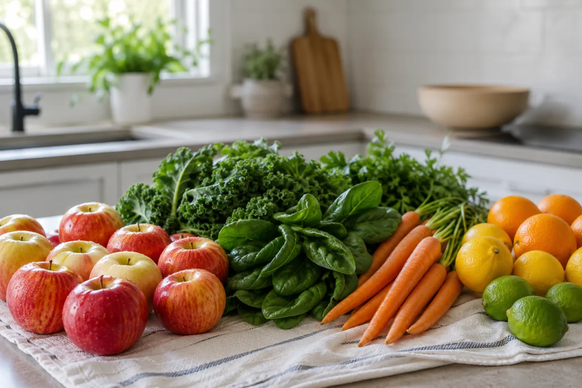 Washed organic produce for pregnancy