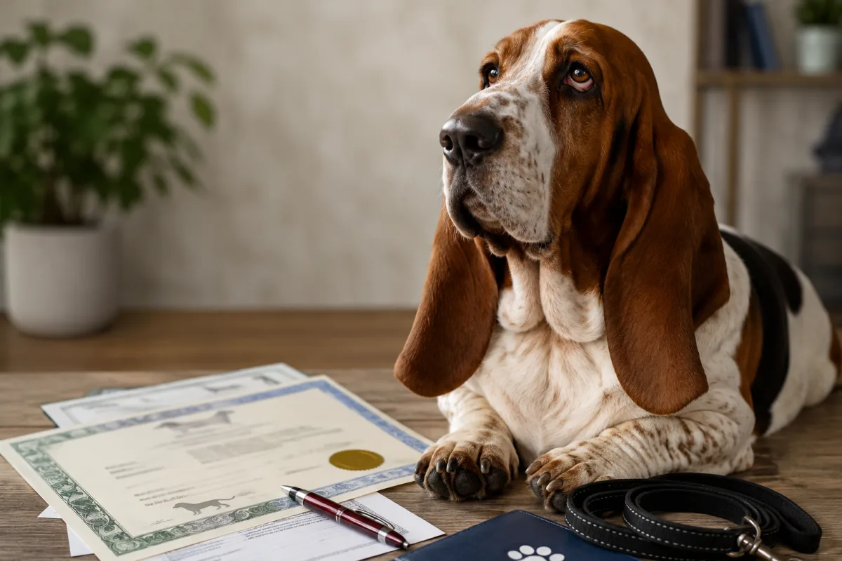 Basset Hound breeder health records and testing notes