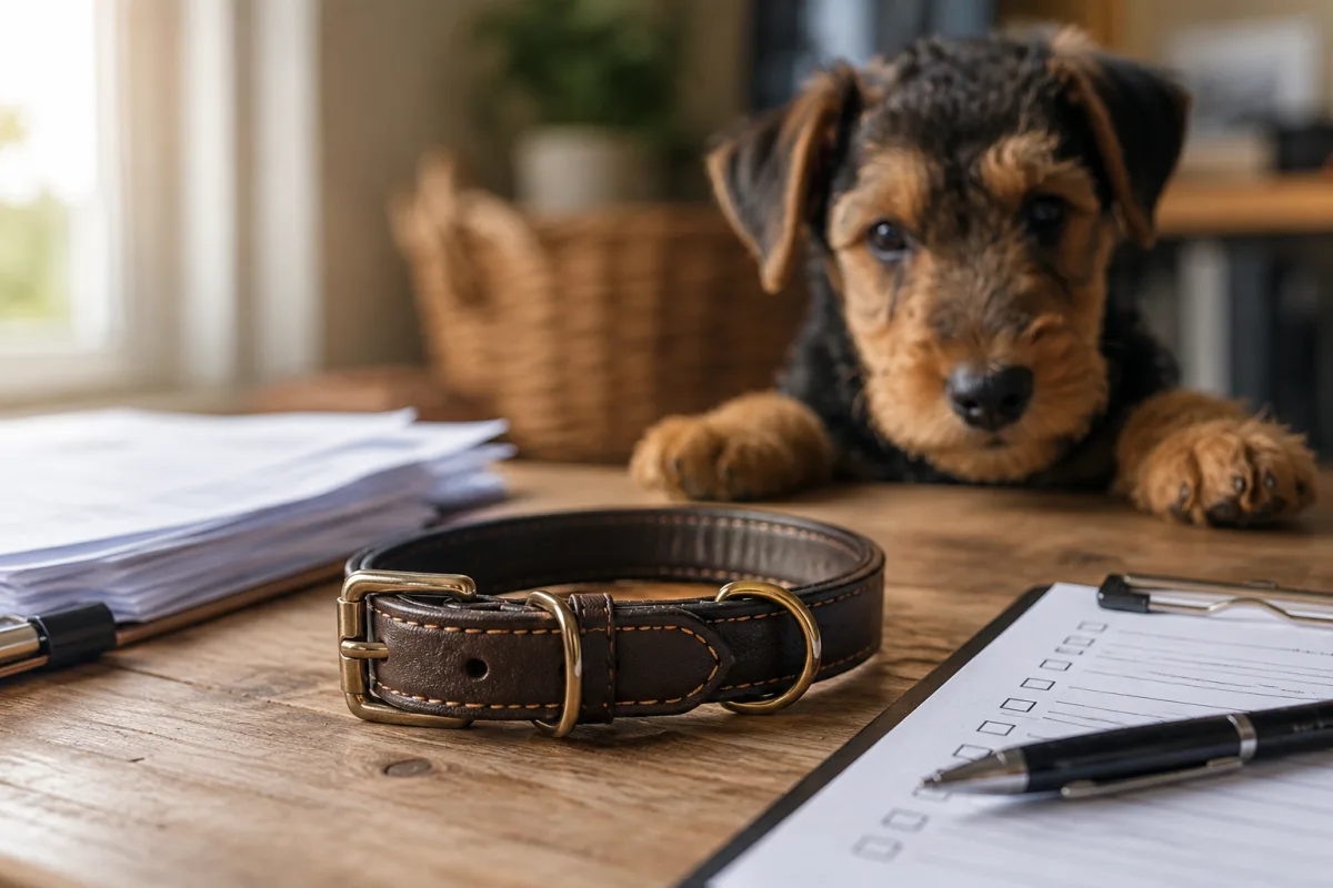 Airedale Terrier breeder health records and puppy checklist