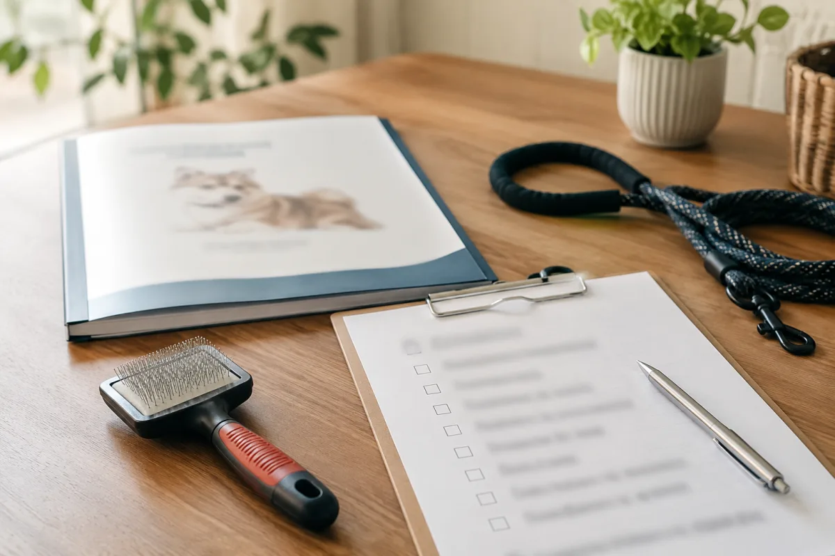Akita health records and veterinary folder