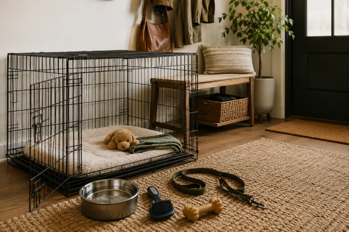 Akita puppy first month setup at home