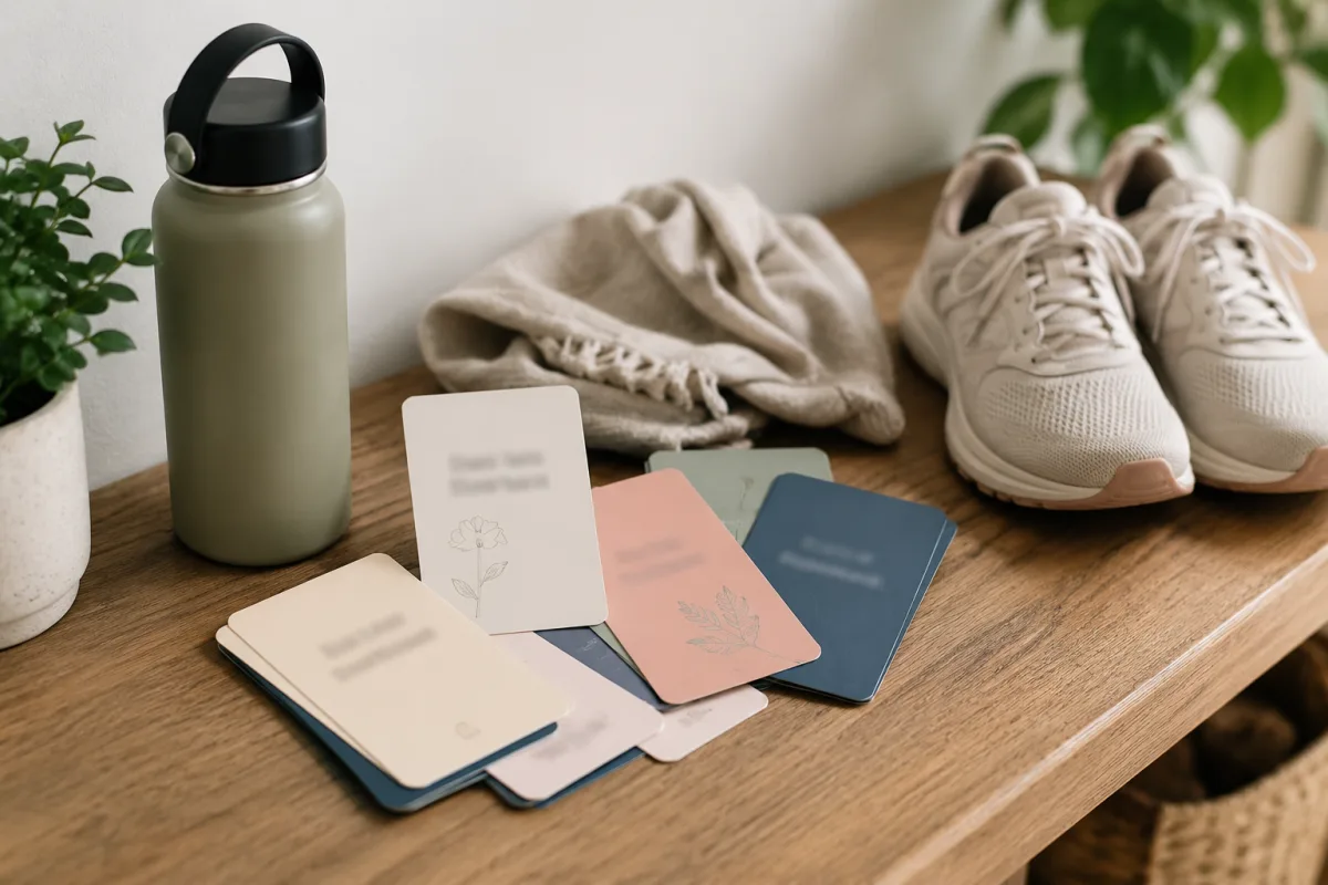 Action based affirmation cards