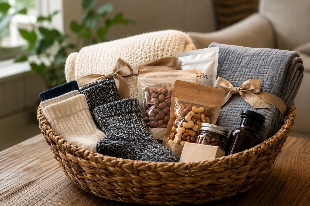 Safe pregnancy gag gift basket