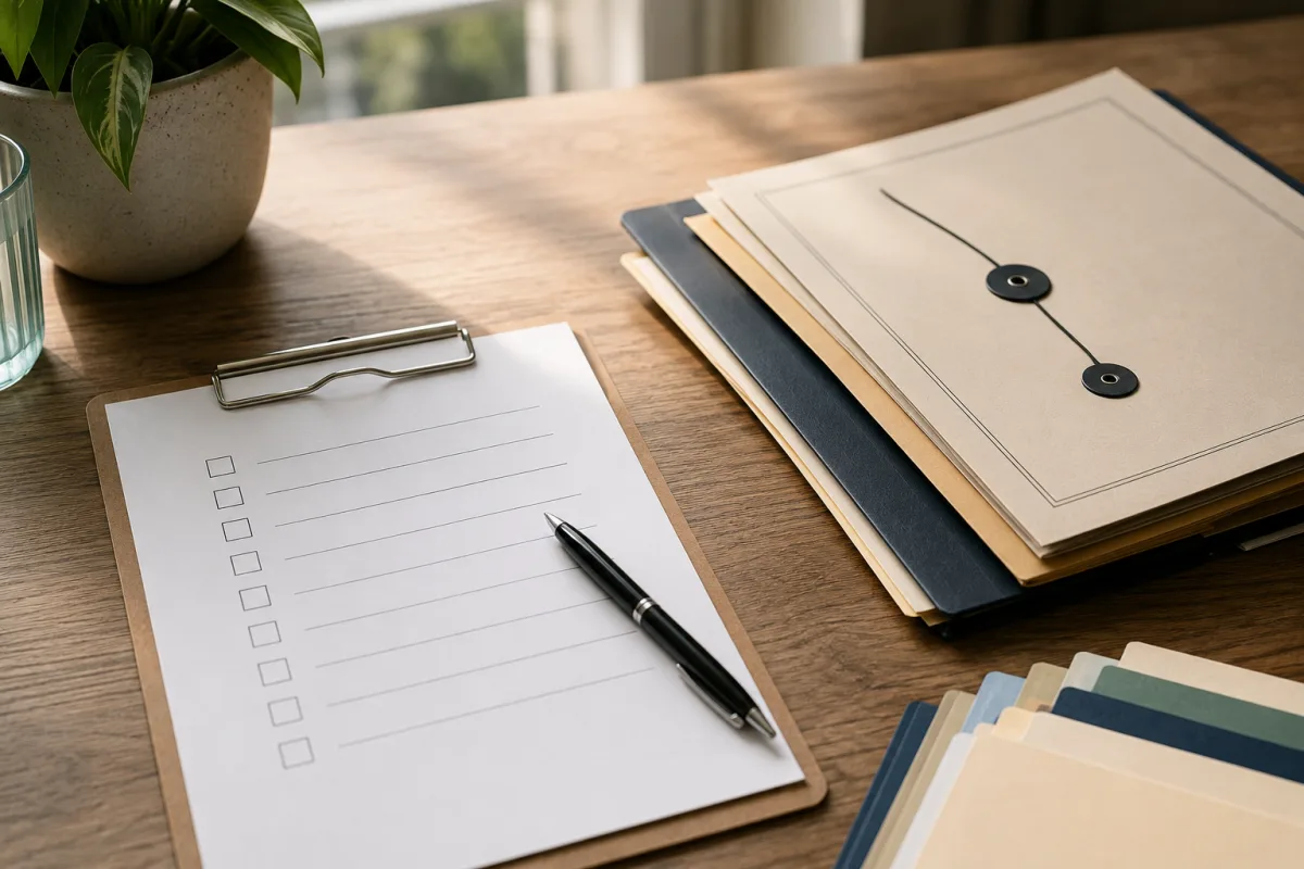 Probate and trust document checklist