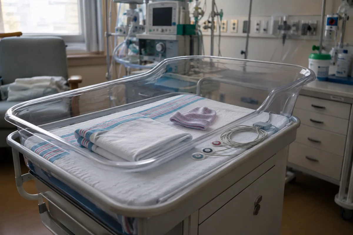 NICU-ready newborn care area