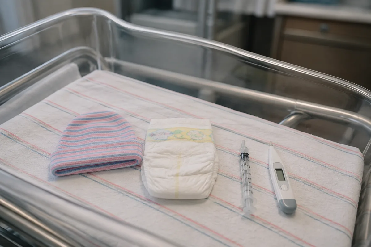 NICU-style newborn care supplies