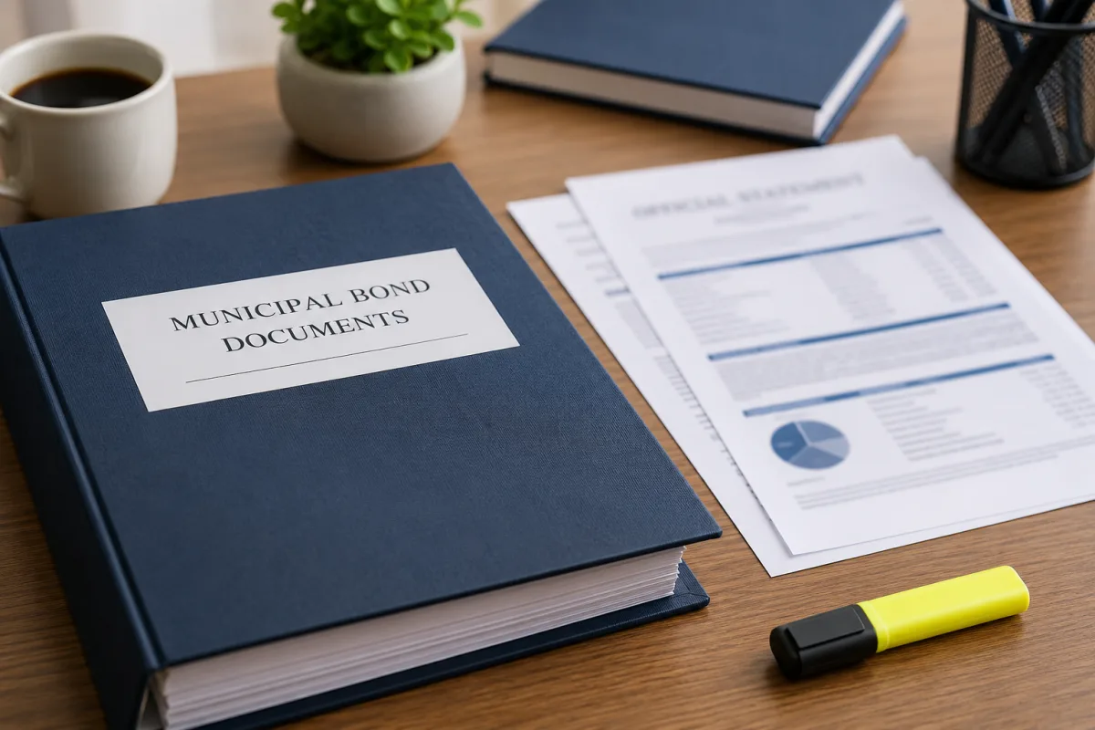 Municipal bond official statement folder