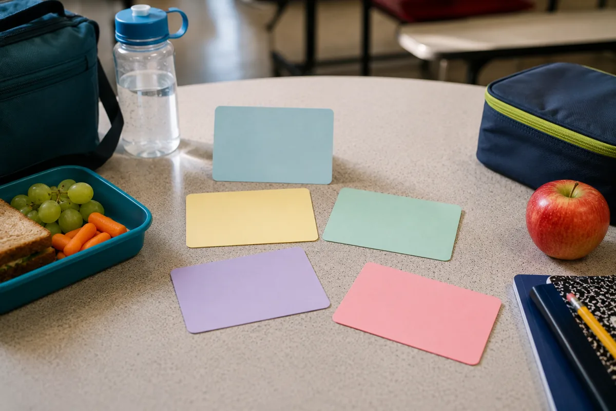 Lunch bunch check-in cards