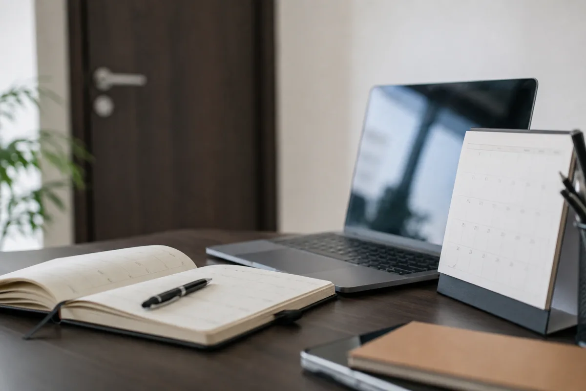 Workplace incident notes and calendar documentation