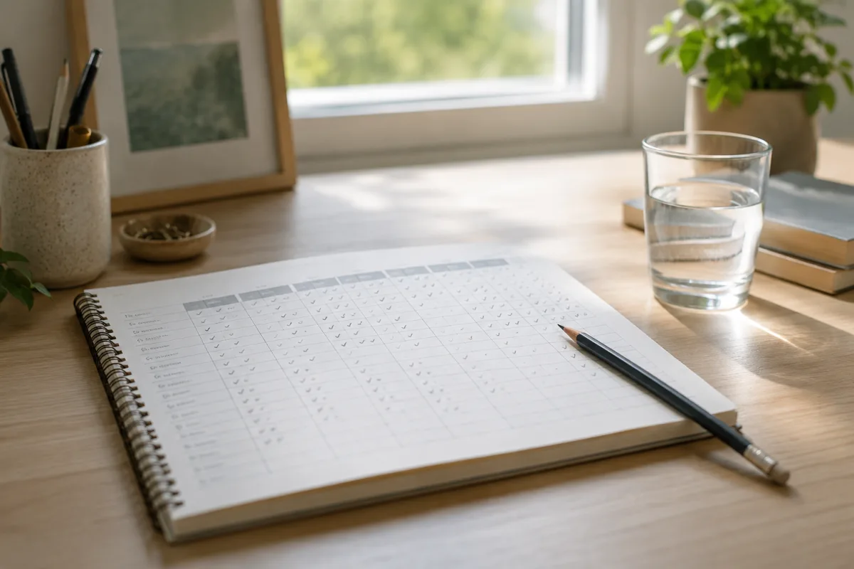 Weekly confidence practice tracker