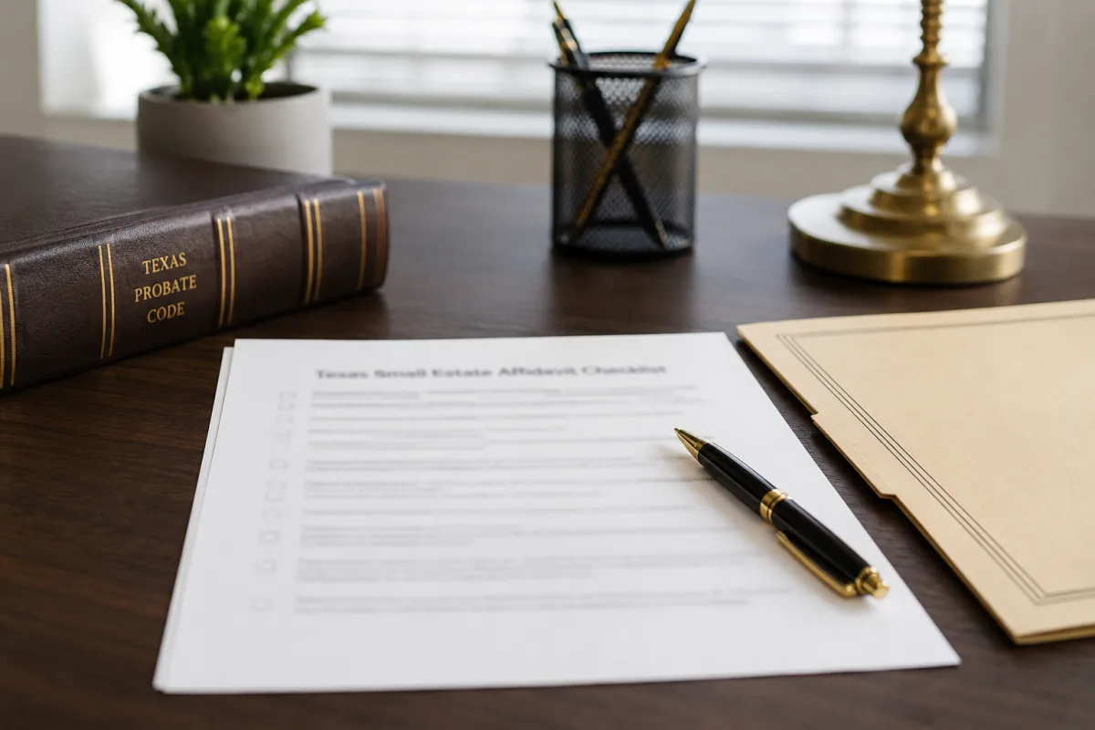 Texas small estate affidavit notes