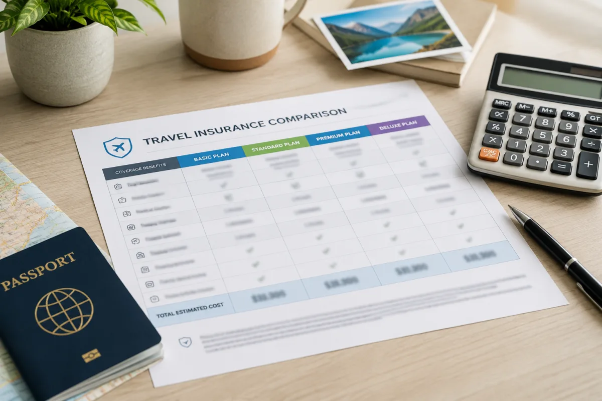 Trip insurance cost comparison