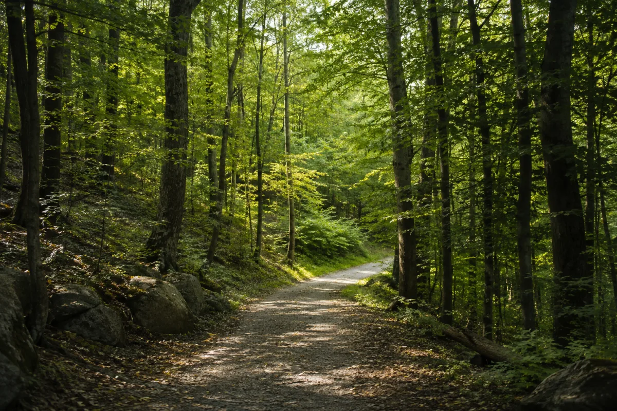Slow forest bathing practice