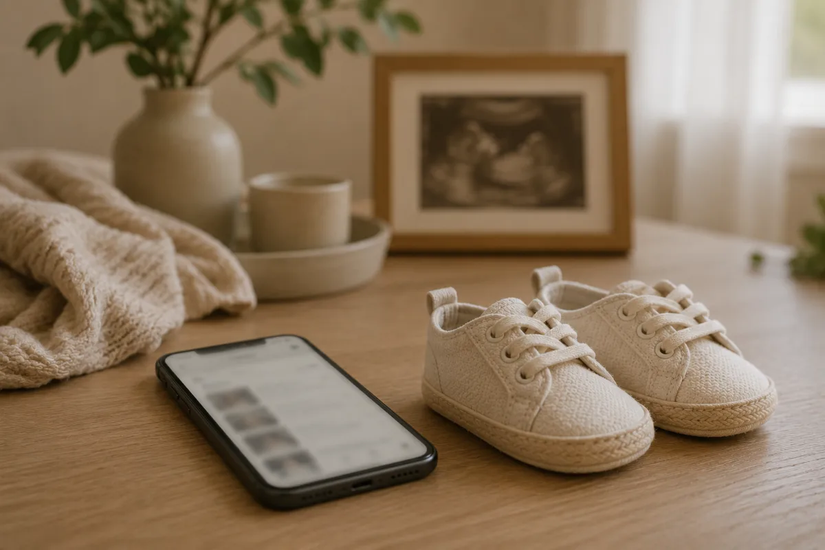 Pregnancy reveal photo privacy
