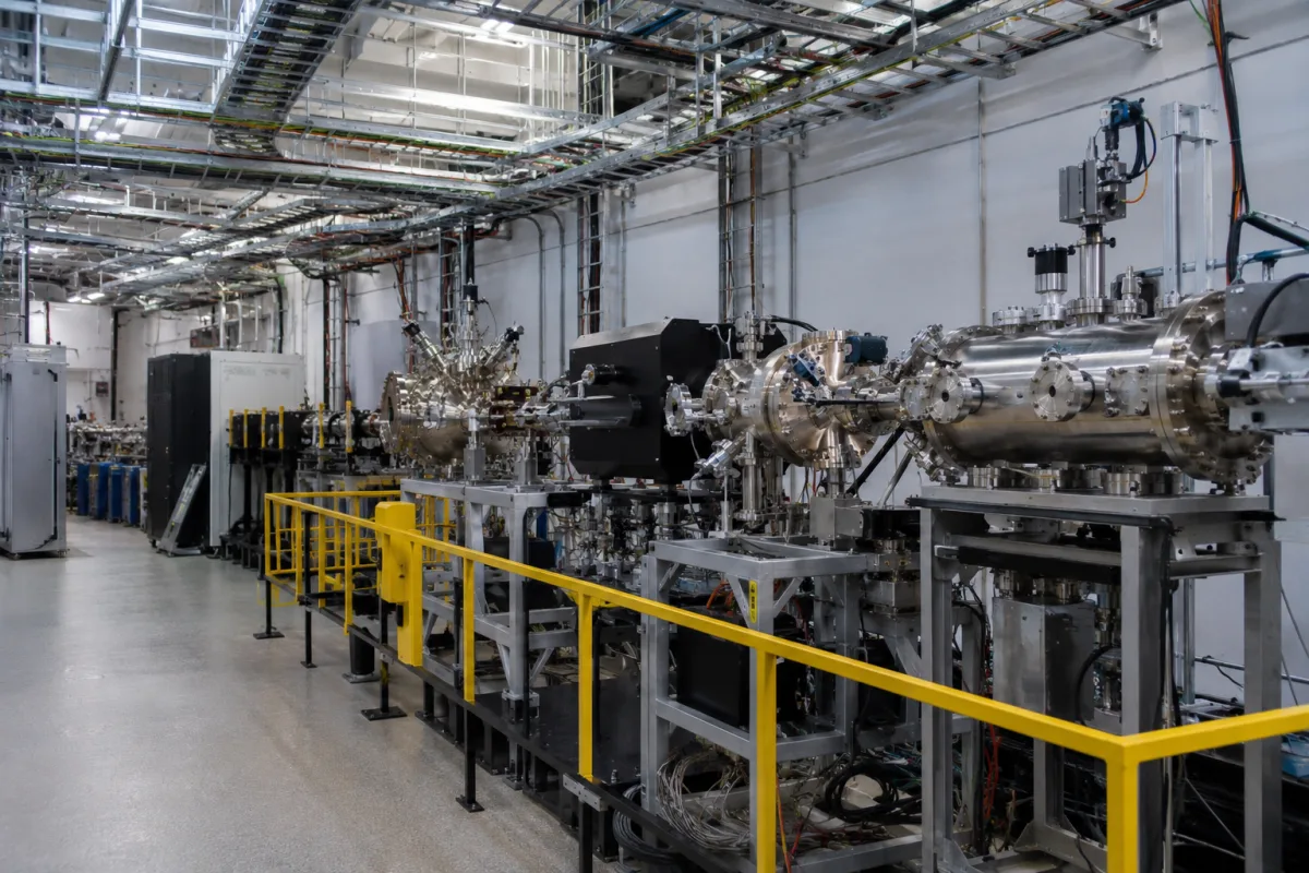 Neutron research lab equipment in clean facility
