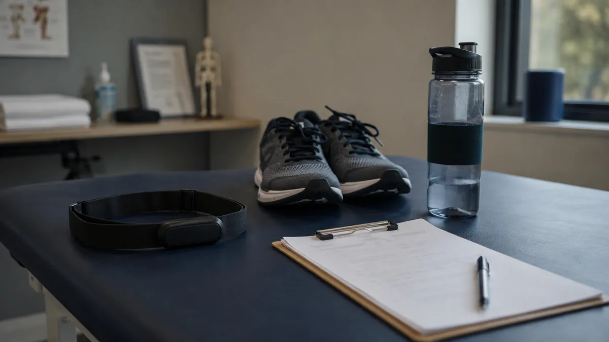Pre-test heart rate equipment preparation