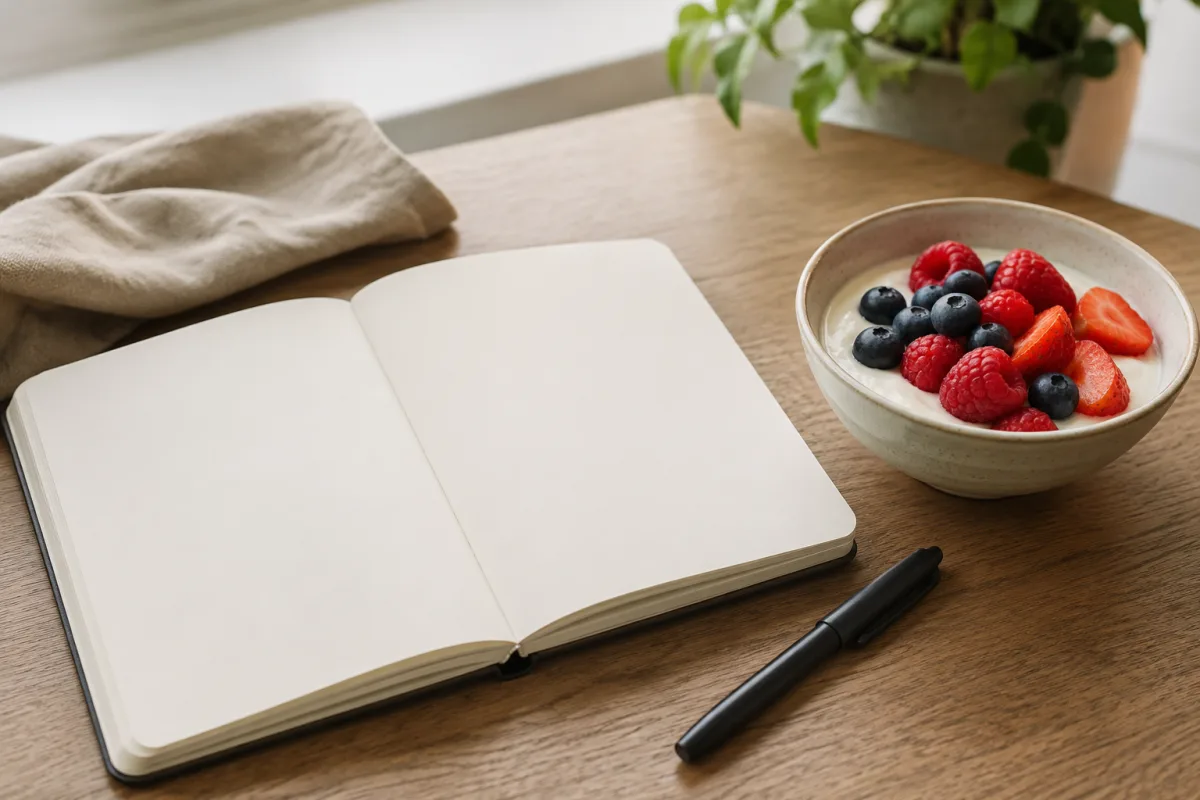 Food and anxiety symptom journal