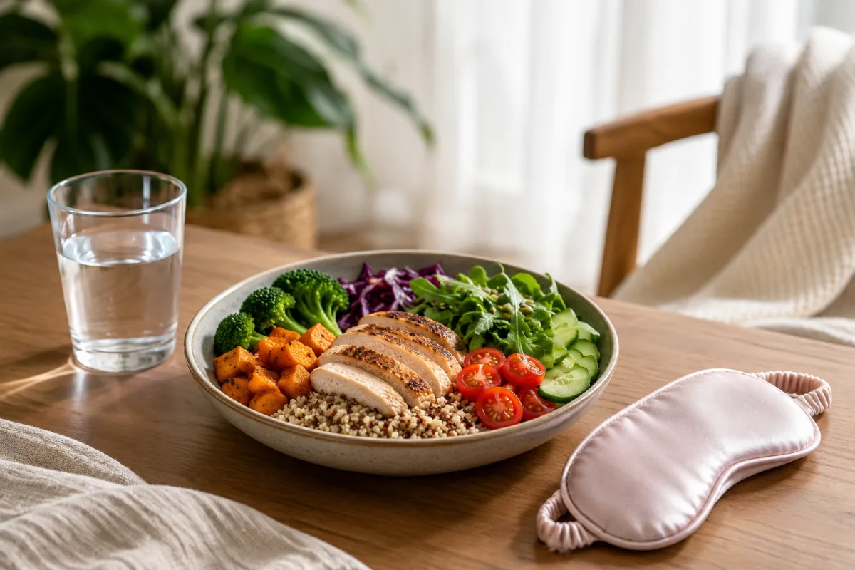 Regular meals and hydration plan