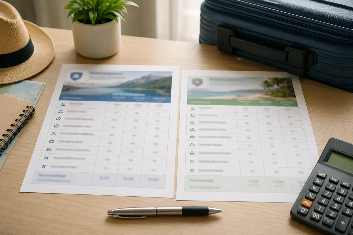 Comparing travel insurance policies