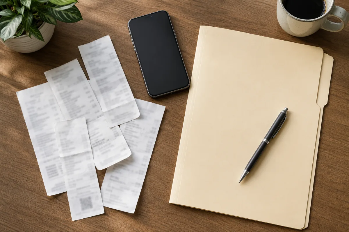 Travel insurance claim documentation