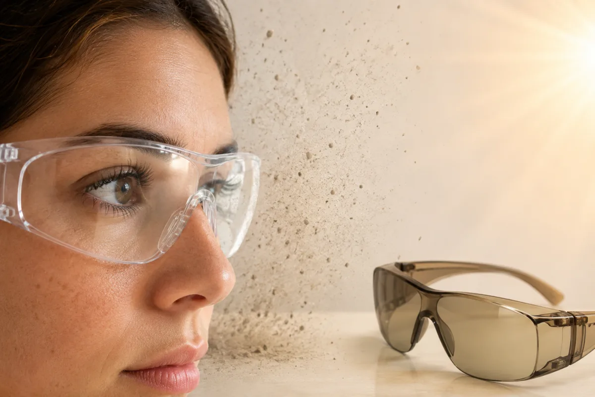 Reflex blinking eye protection