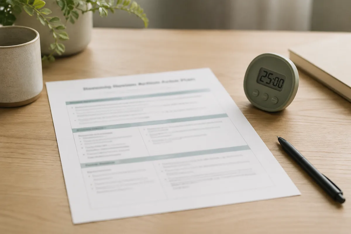 Setback review action plan