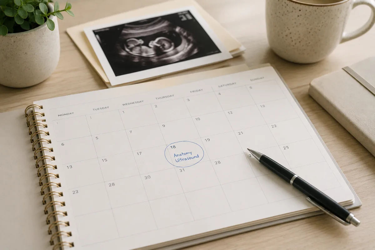 Second trimester ultrasound calendar