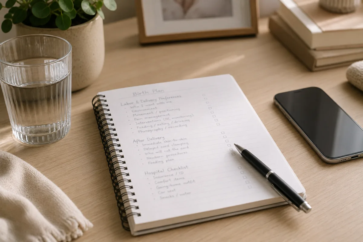 Birth logistics planning notes