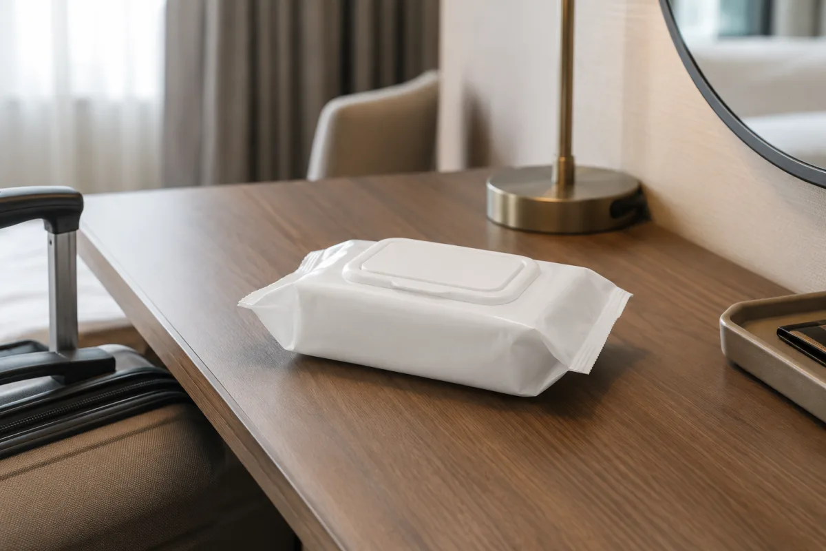 Hotel room wipe routine