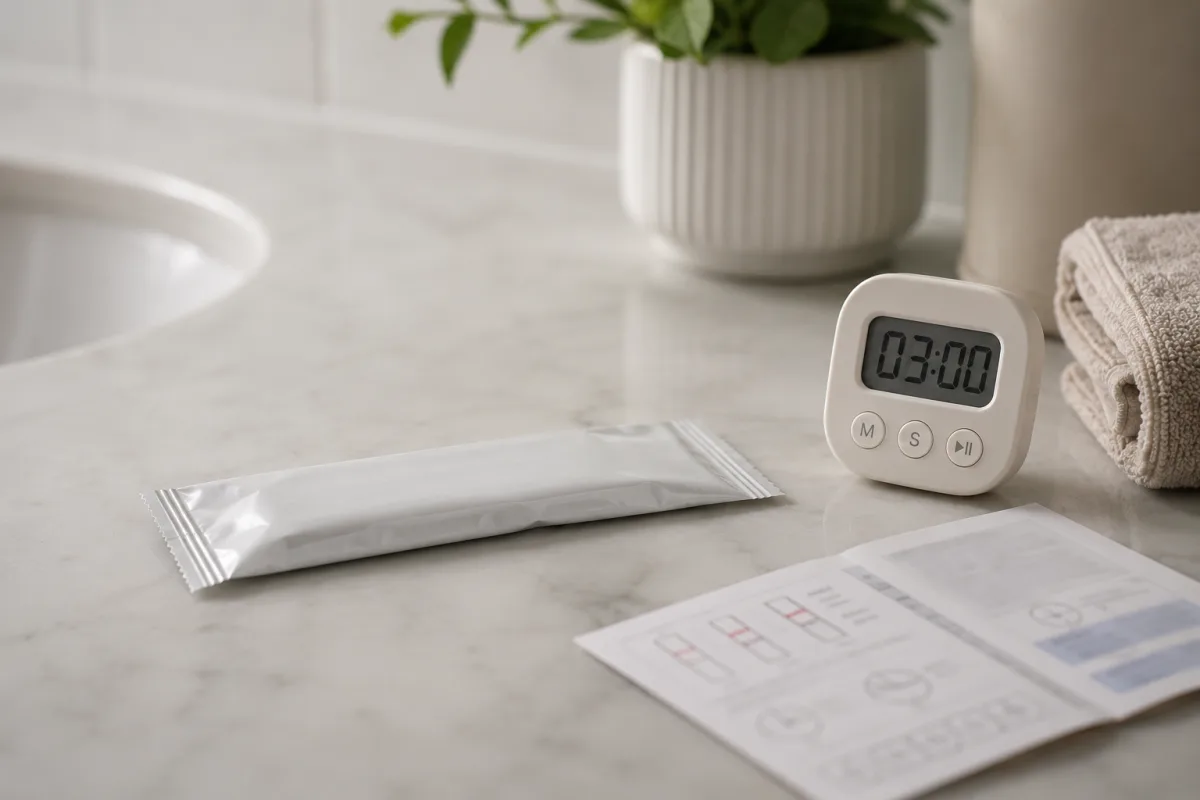 Home pregnancy test instructions