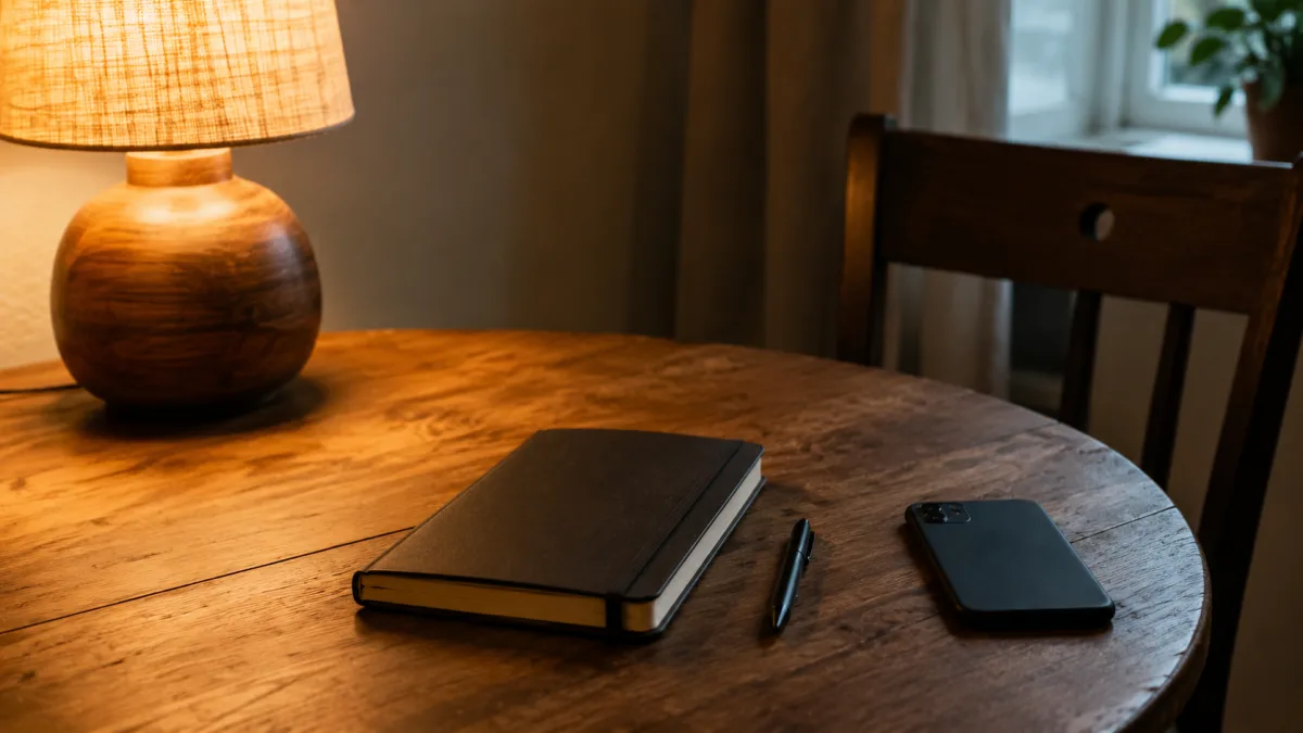 Private journal noting relationship red flags