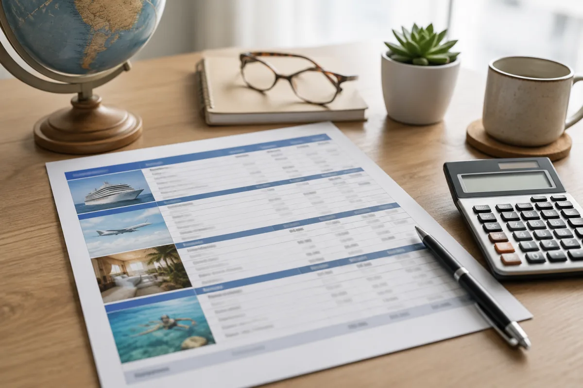 Cruise cost worksheet