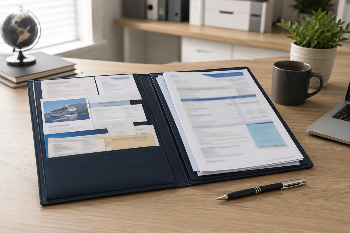 Cruise insurance claim folder