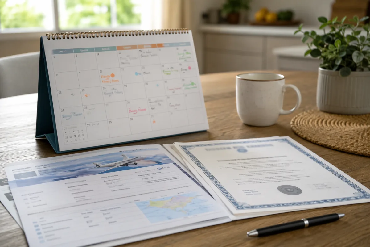 family trip cancellation paperwork