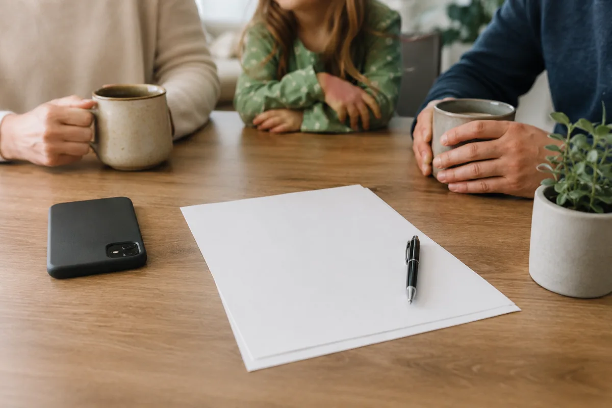 Teen privacy agreement discussion