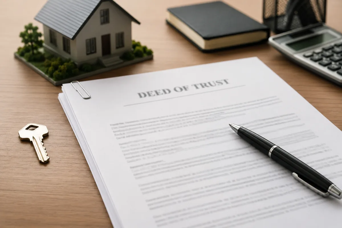 Purchase money deed of trust documents
