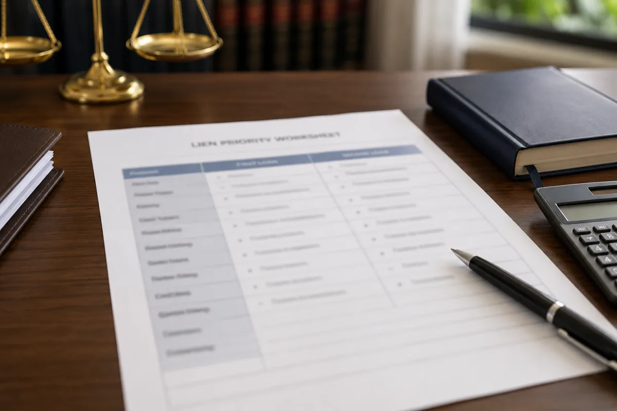 Junior deed of trust lien priority notes
