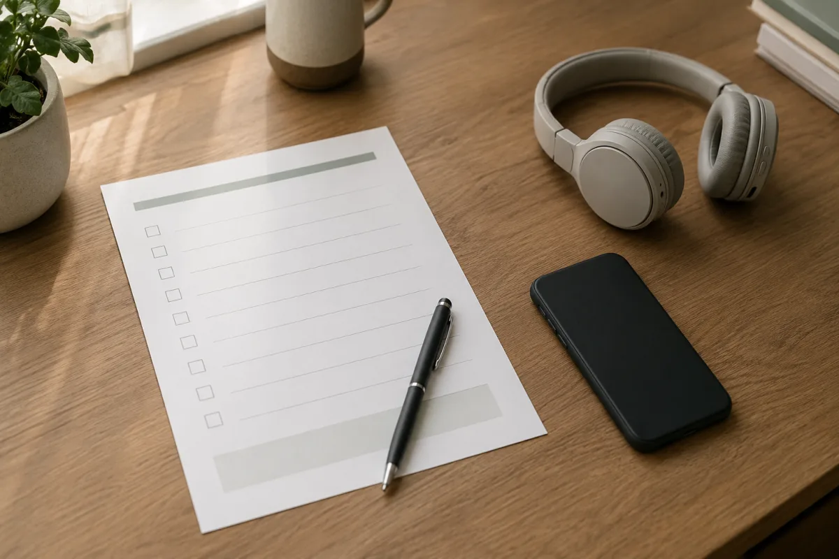 ADHD restart plan checklist