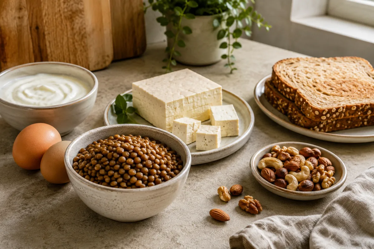 Vegetarian pregnancy protein plate
