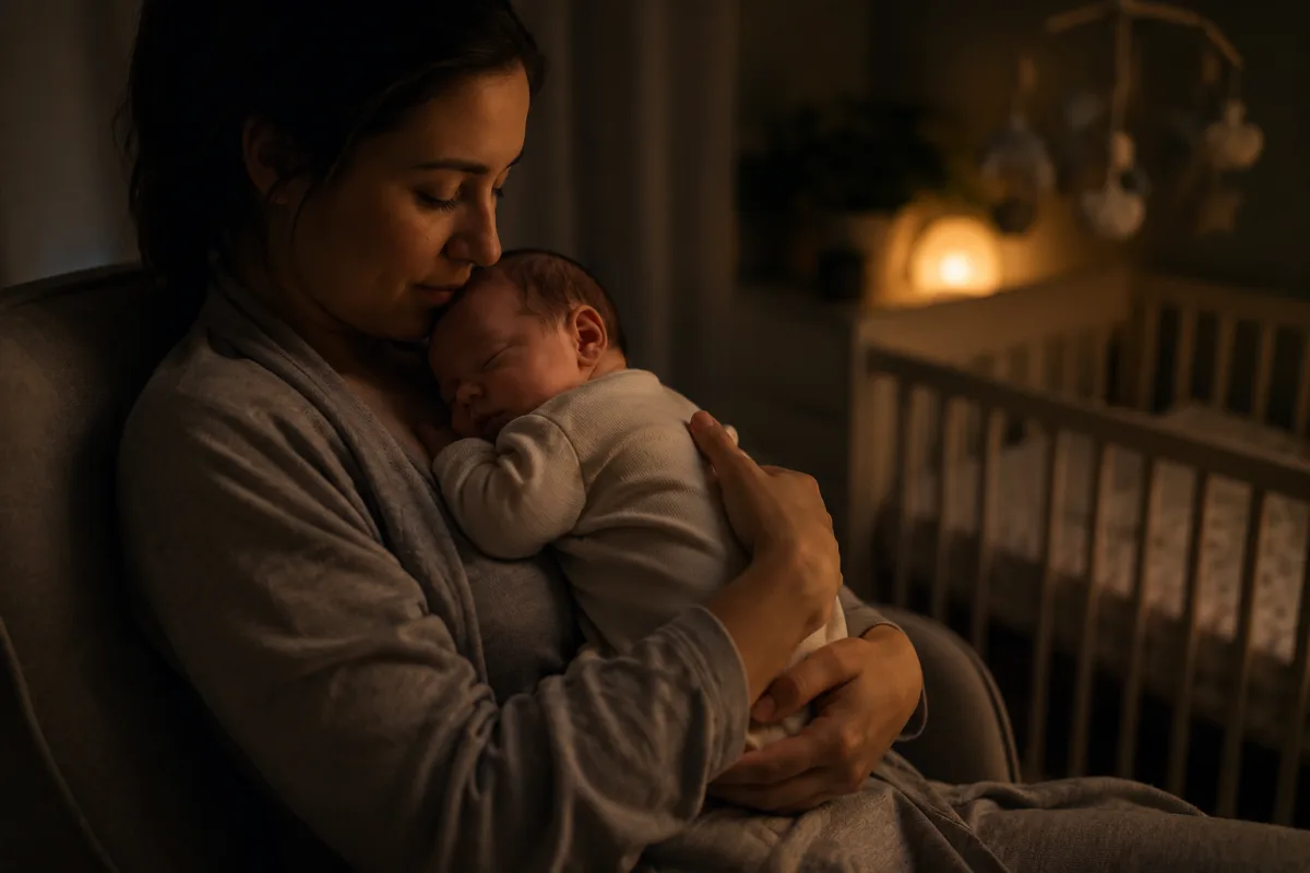 newborn soothing after crying