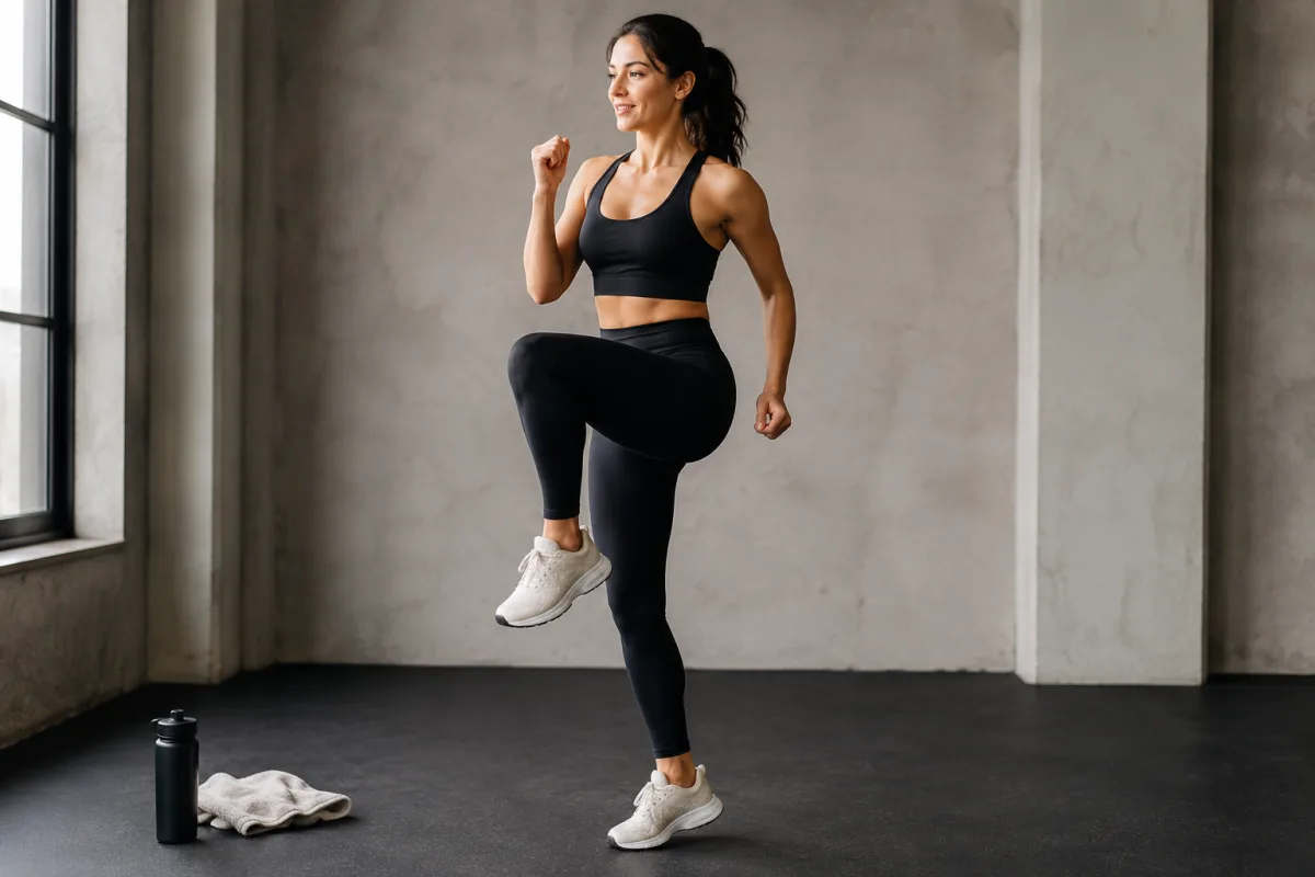Low impact warm up before aerobic exercise