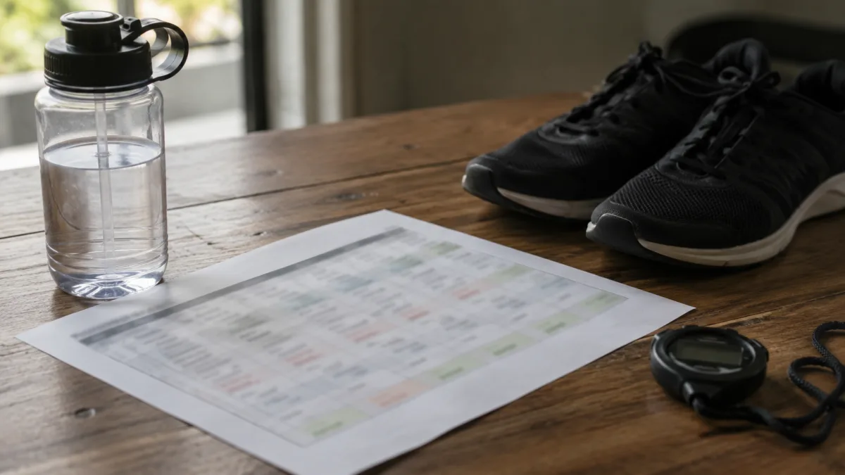 Weekly workout planner with interval days