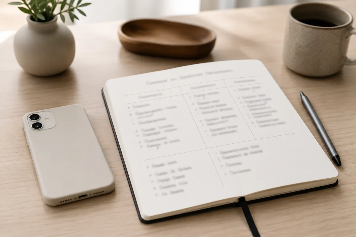 Comparison notes and phone